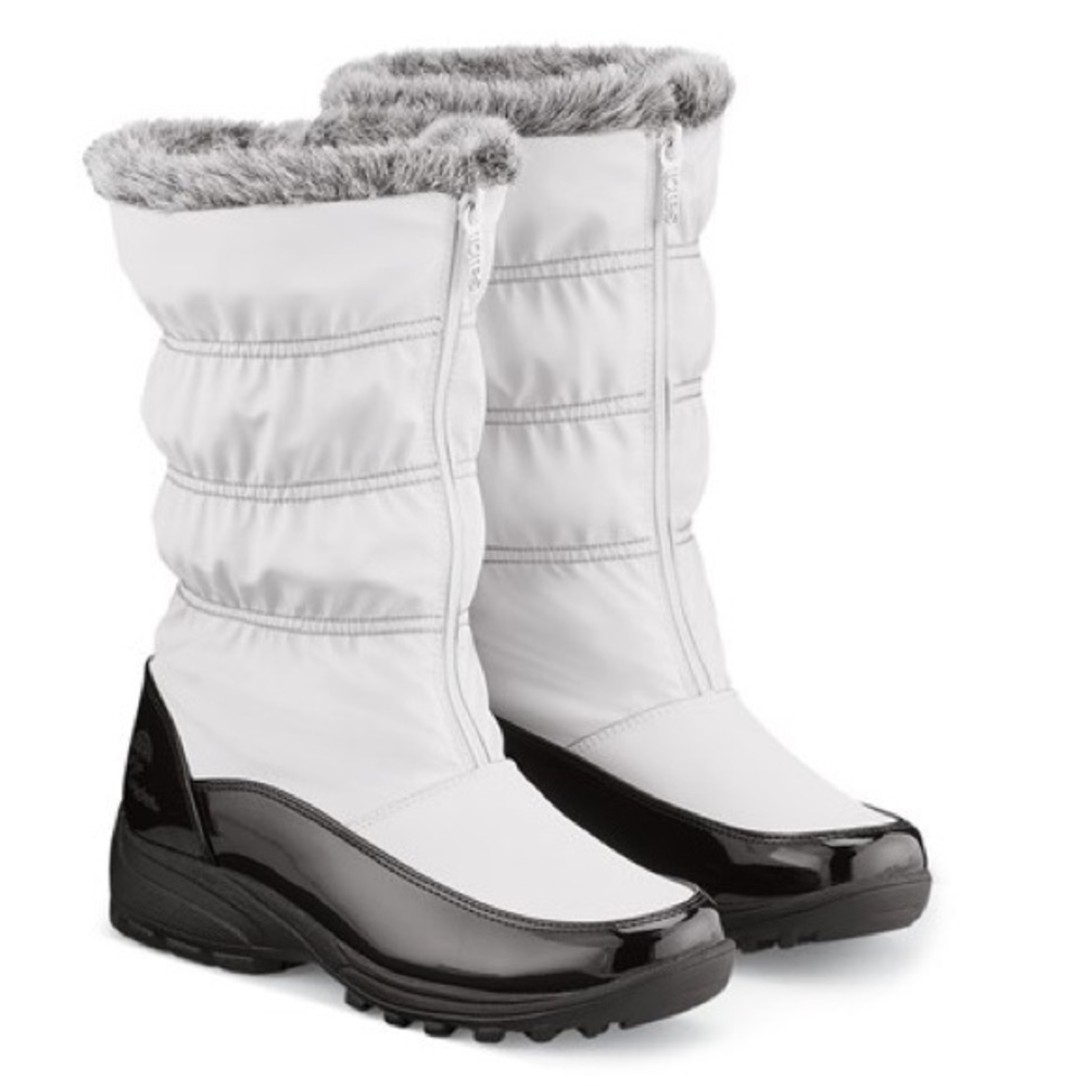 Totes Zip Front Waterproof Boots with Plush Lining